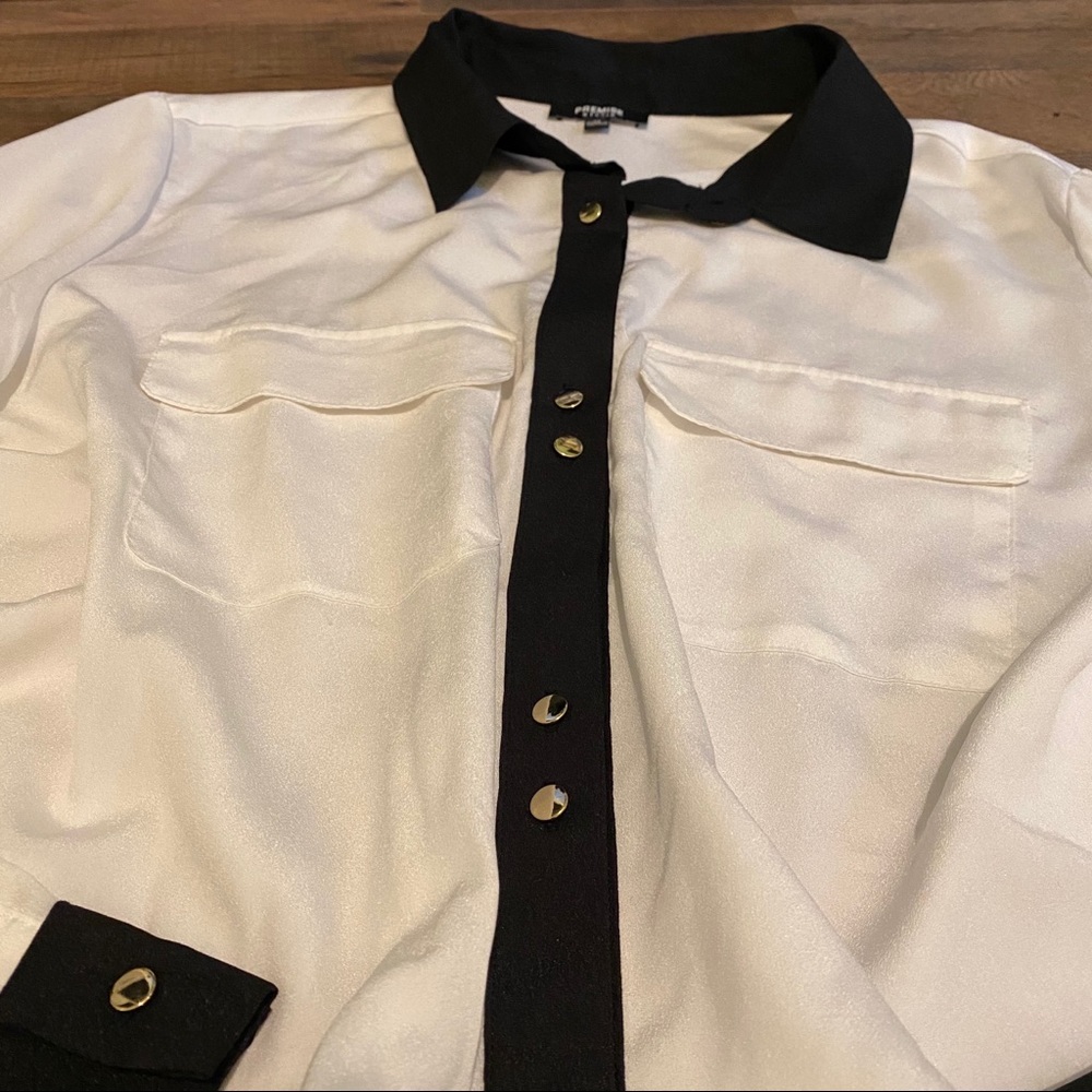 NWOT Colorblock Polyester Top - Picture 4 of 6